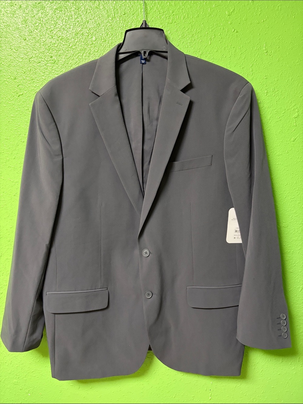 George Men's Charcoal Gray Two-Button Suit Blazer